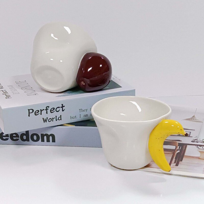 Banana & Apple Couple Mug — Set of Two